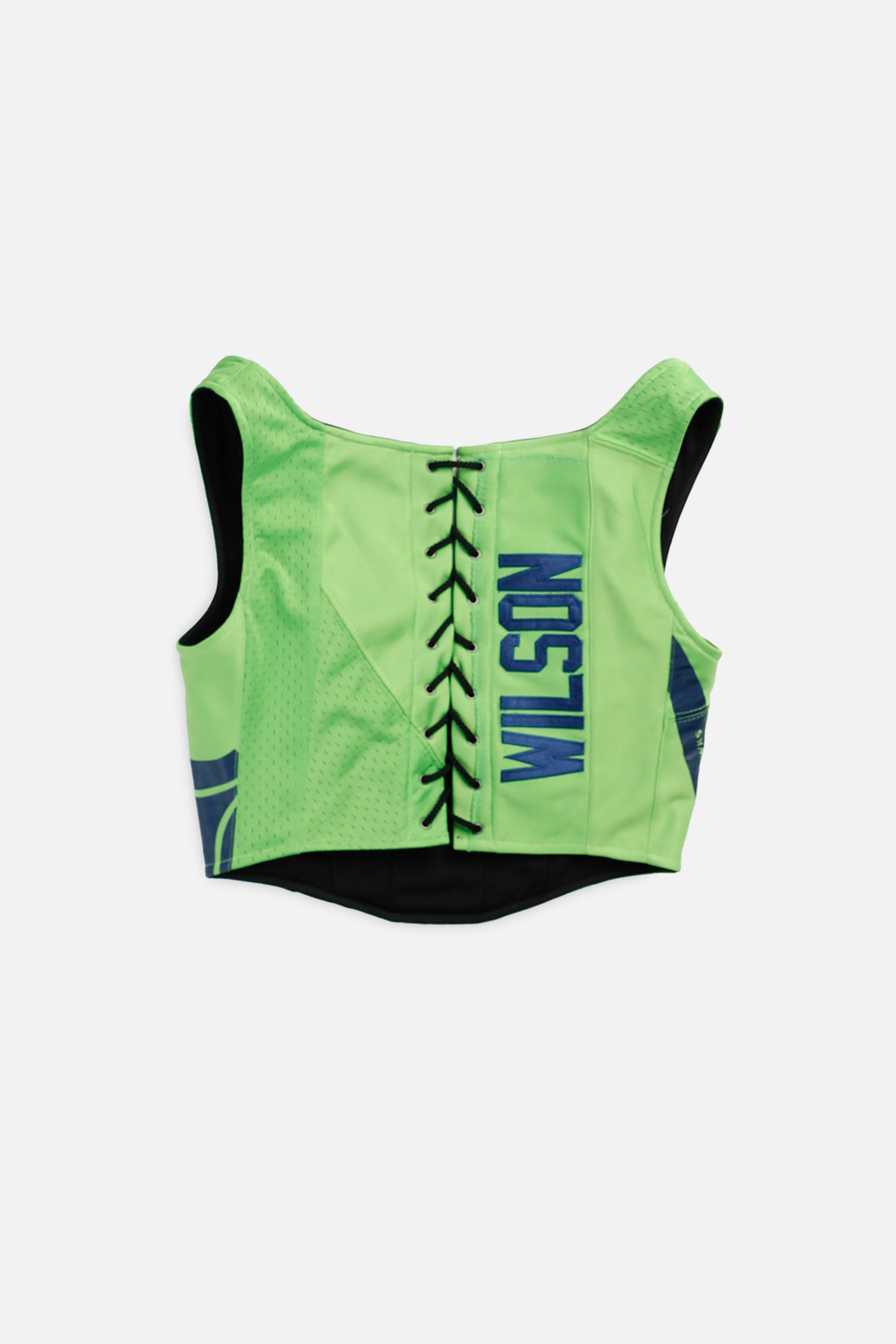 Rework Seattle Seahawks NFL Corset - S-TOPS-NFL-S-Frankie Collective Rare Vintage Streetwear Reworks