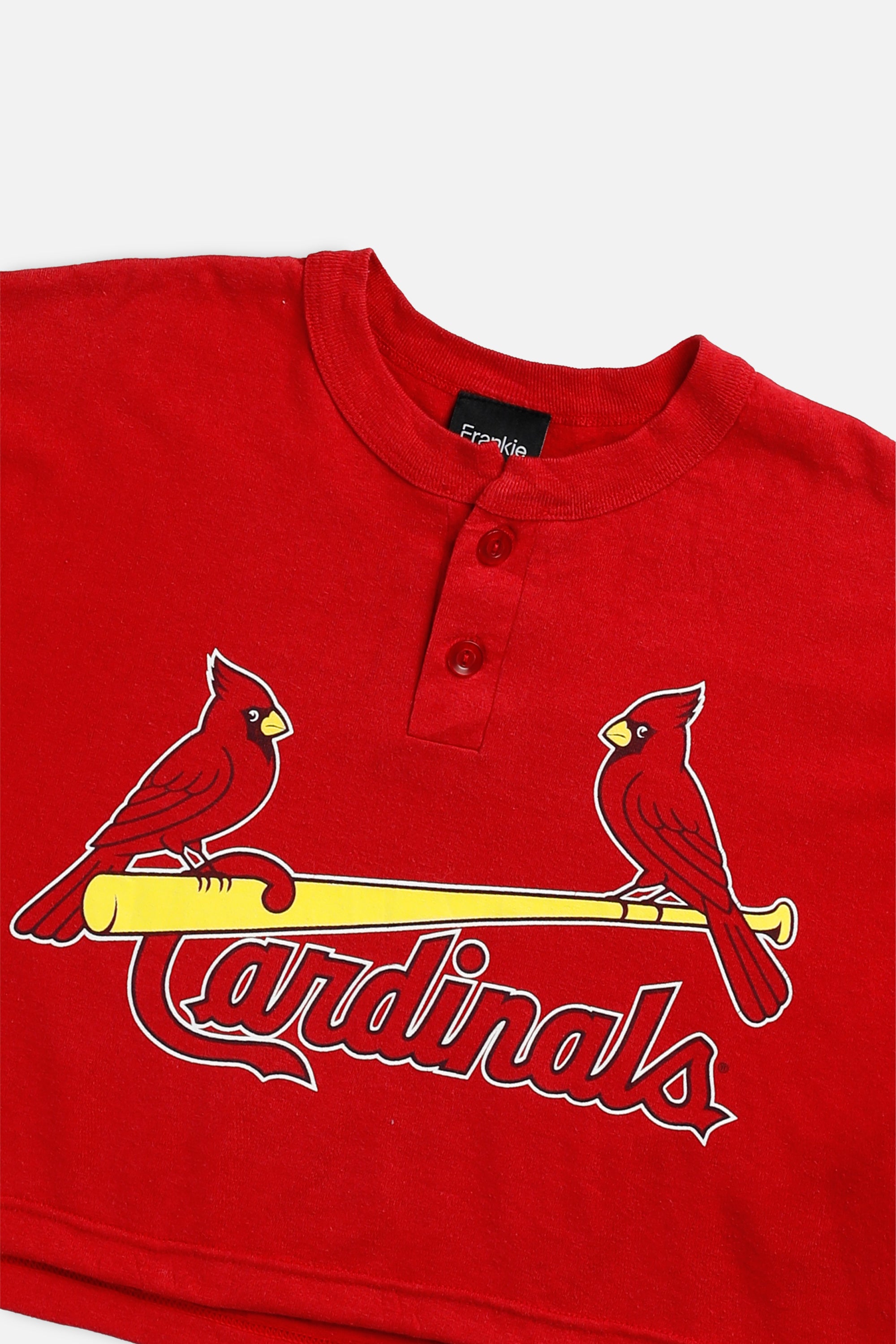 Rework St. Louis Cardinals MLB Crop Tee - M-TOPS-MLB-M-Frankie Collective Rare Vintage Streetwear Reworks