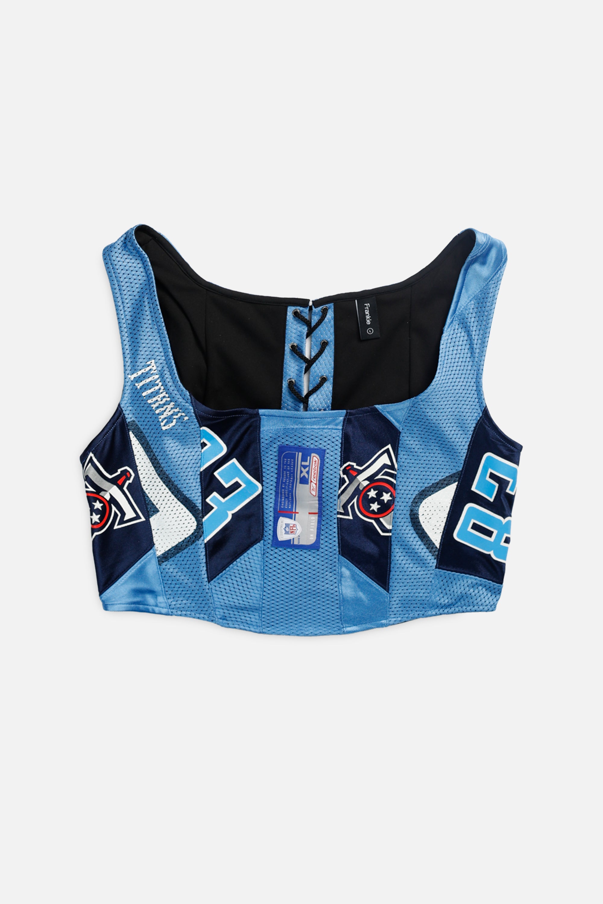 Rework Tennessee Titans NFL Corset - L-TOPS-NFL-L-Frankie Collective Rare Vintage Streetwear Reworks