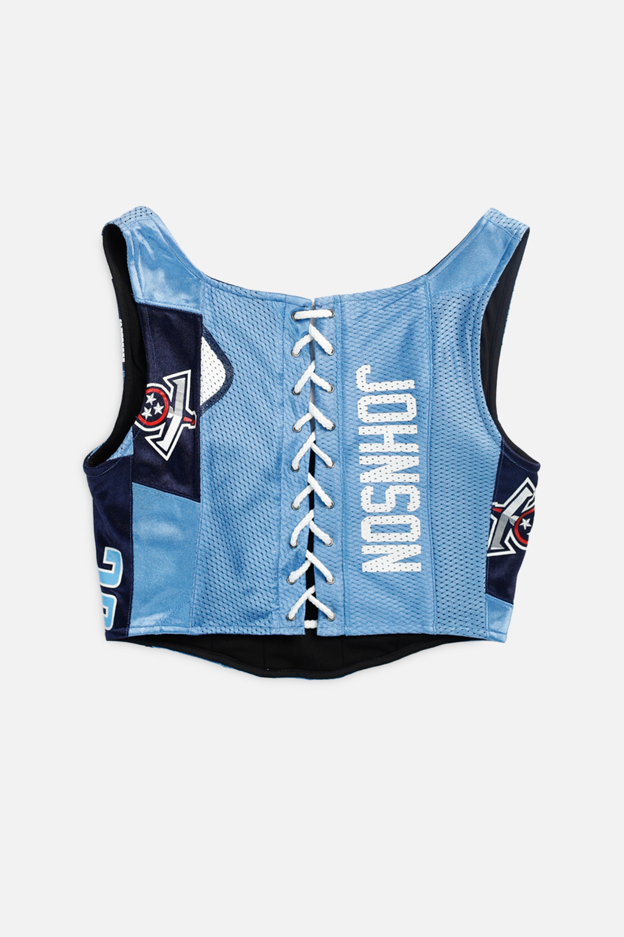 Rework Tennessee Titans NFL Corset - S-TOPS-NFL-S-Frankie Collective Rare Vintage Streetwear Reworks