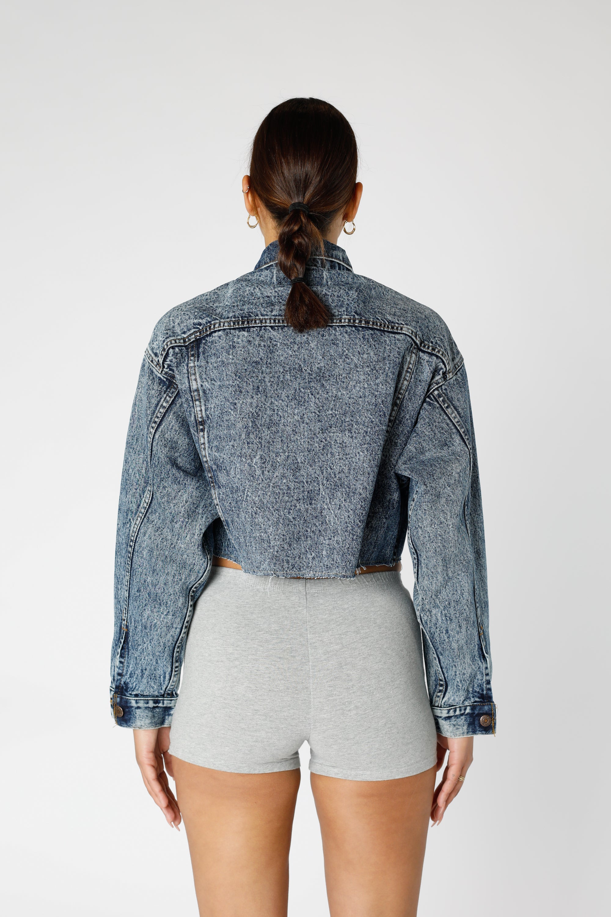 Rework Vintage Levi's USA Crop Denim Jacket - M-JACKETS-Levis-M-Frankie Collective Rare Vintage Streetwear Reworks
