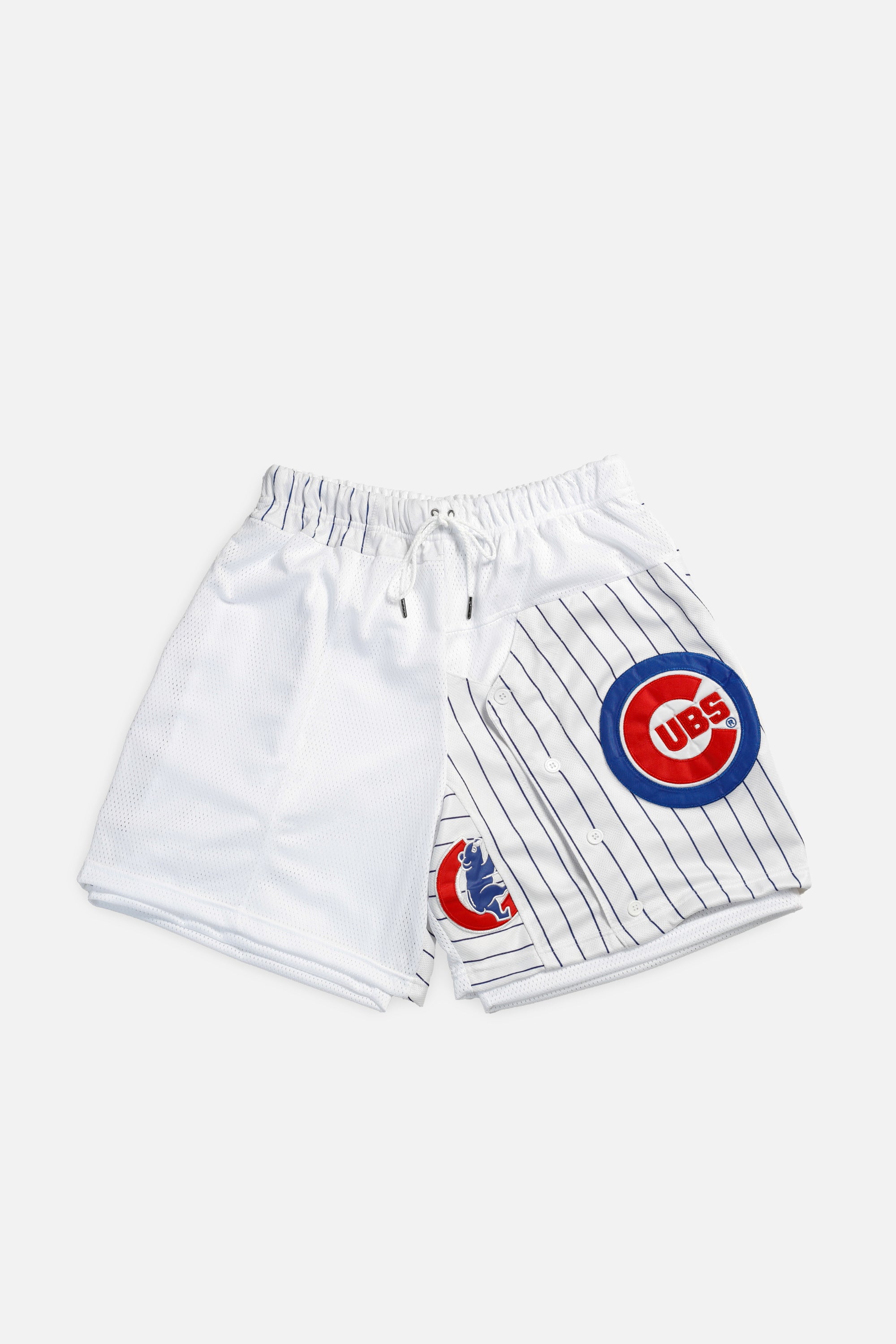 Unisex Rework Chicago Cubs Jersey Shorts - Women's L - Men's M-SHORTS-MLB-Frankie Collective