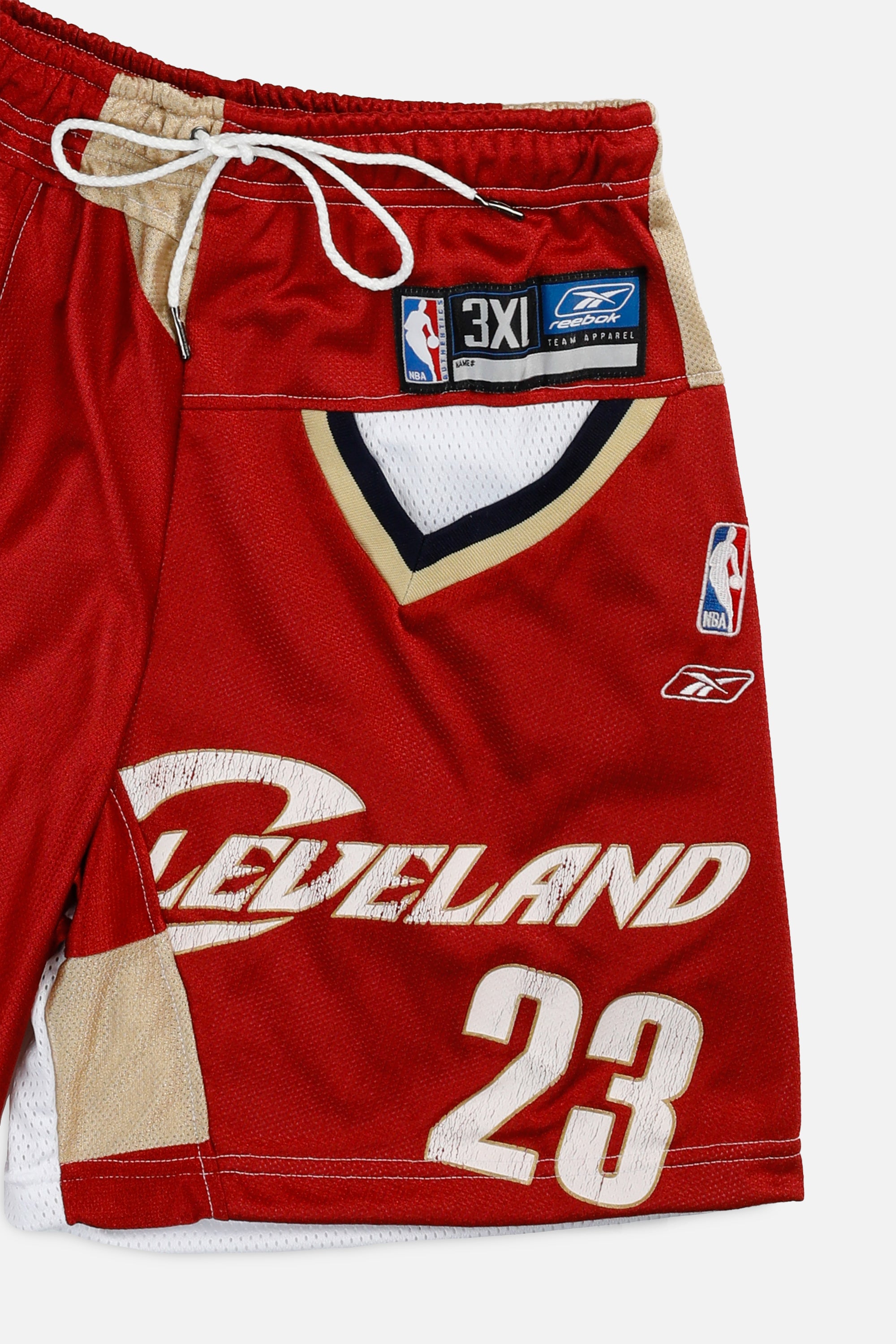 Unisex Rework Cleveland Cavaliers NBA Jersey Shorts - S-BOTTOMS-NBA-Women's S - Men's XS-Frankie Collective Rare Vintage Streetwear Reworks