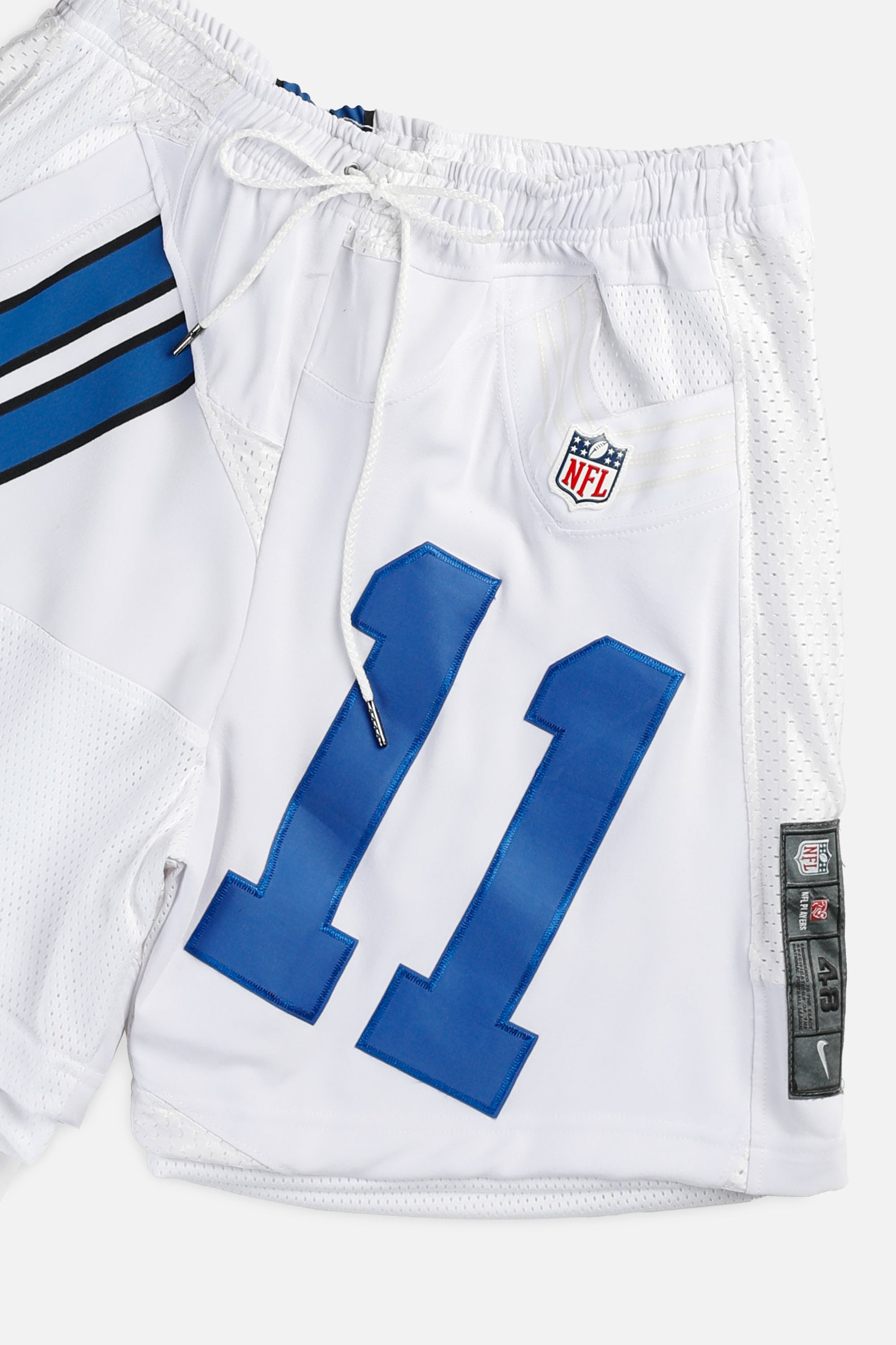 Unisex Rework Dallas Cowboys NFL Jersey Shorts - M-BOTTOMS-NFL-Women's M - Men's S-Frankie Collective Rare Vintage Streetwear Reworks