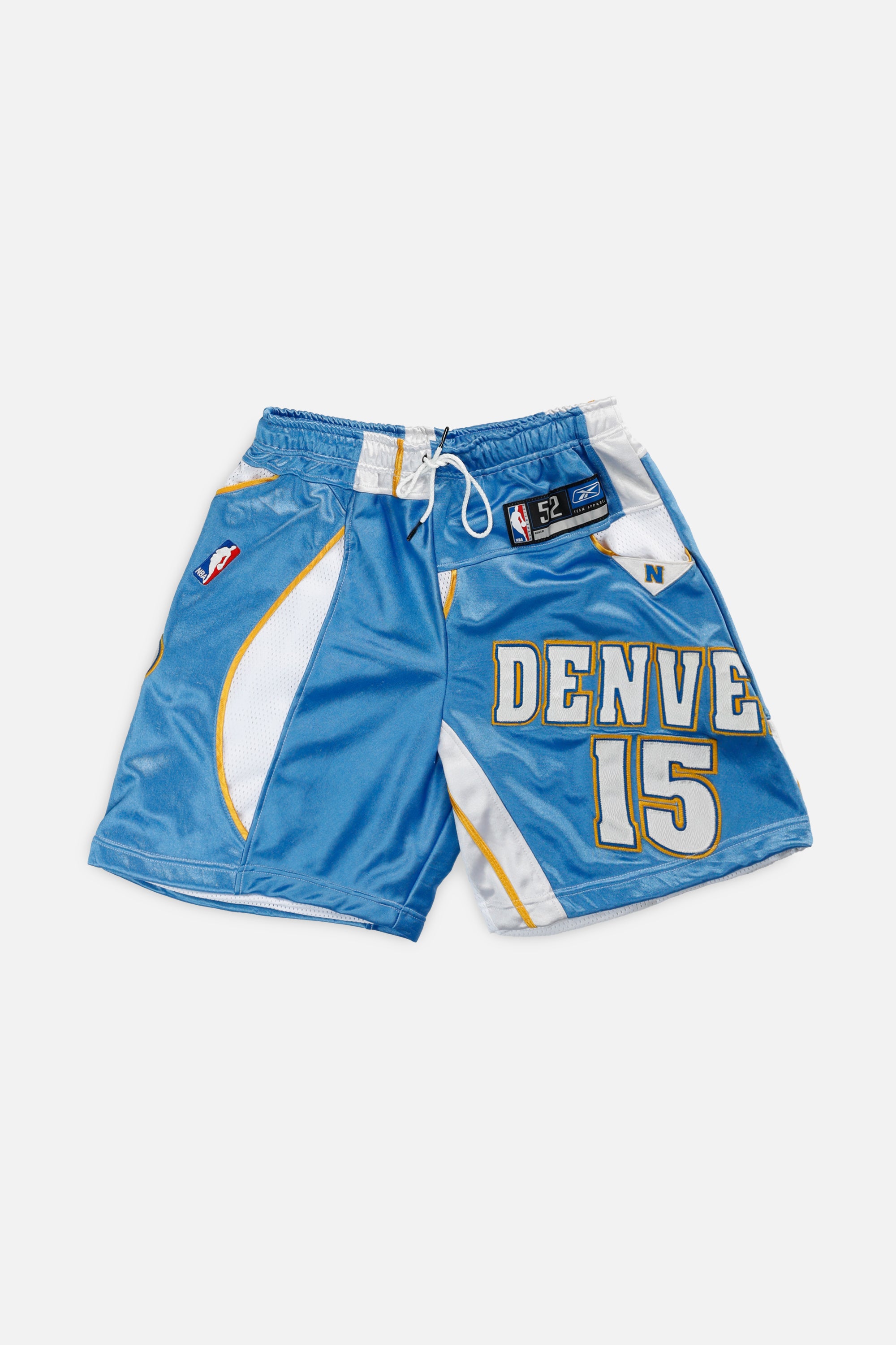 Unisex Rework Denver Nuggets NBA Jersey Shorts - S-BOTTOMS-NBA-Women's S - Men's XS-Frankie Collective Rare Vintage Streetwear Reworks