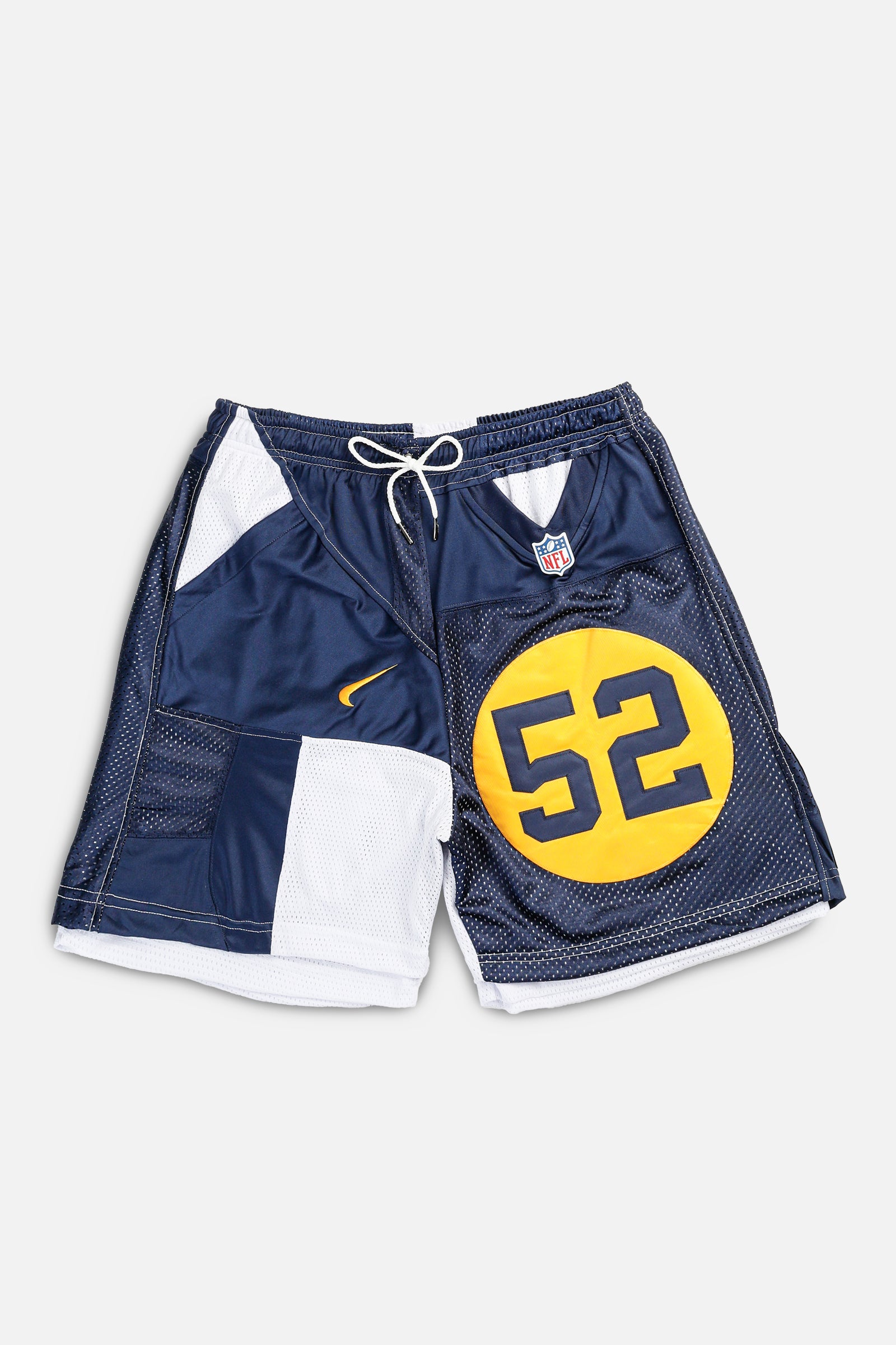 Unisex Rework Green Bay Packers NFL Jersey Shorts - L-BOTTOMS-NFL-Women's L - Men's M-Frankie Collective Rare Vintage Streetwear Reworks
