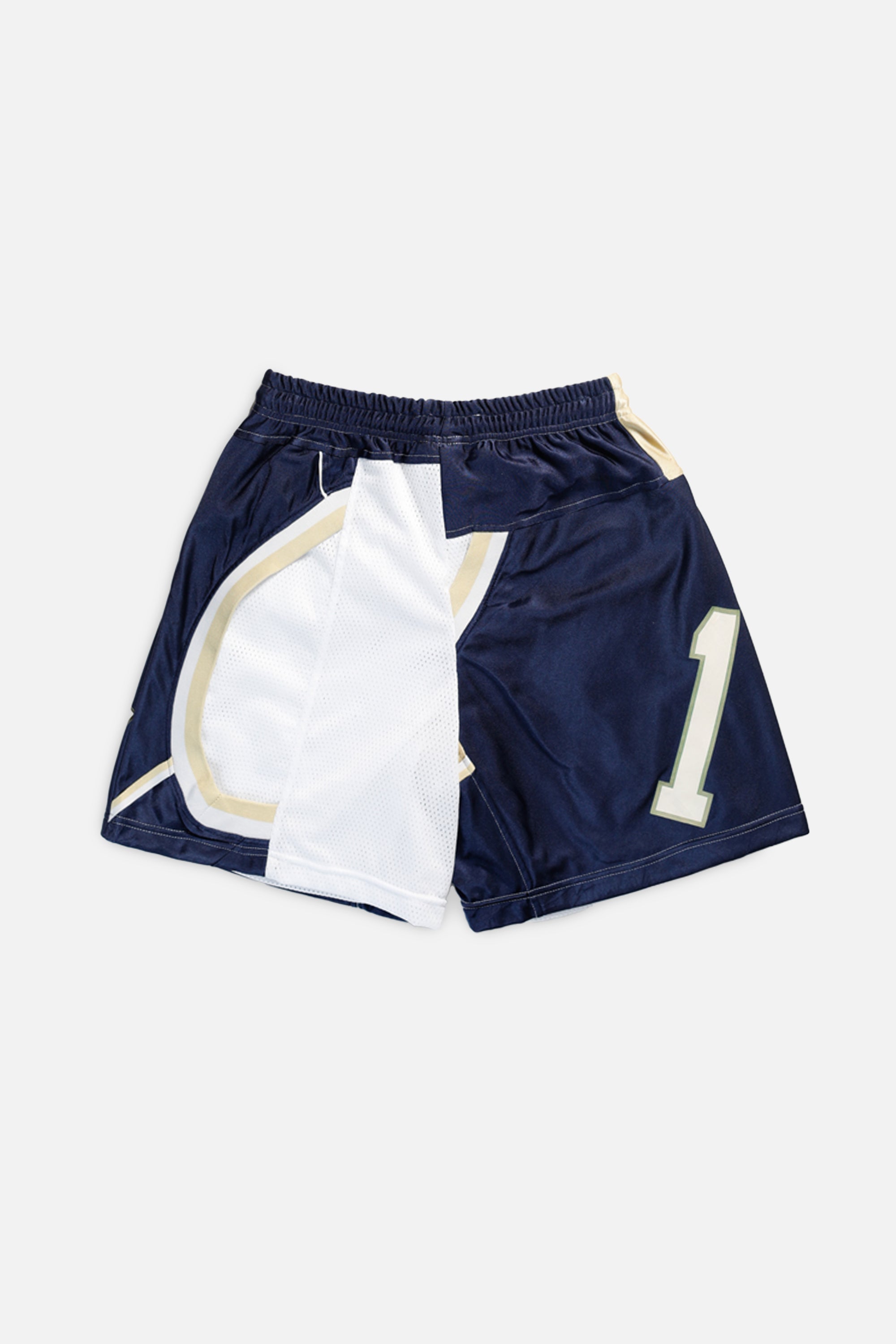 Unisex Rework Notre Dame Fighting Irish Jersey Shorts - S-BOTTOMS-NCAA-Women's S - Men's XS-Frankie Collective Rare Vintage Streetwear Reworks