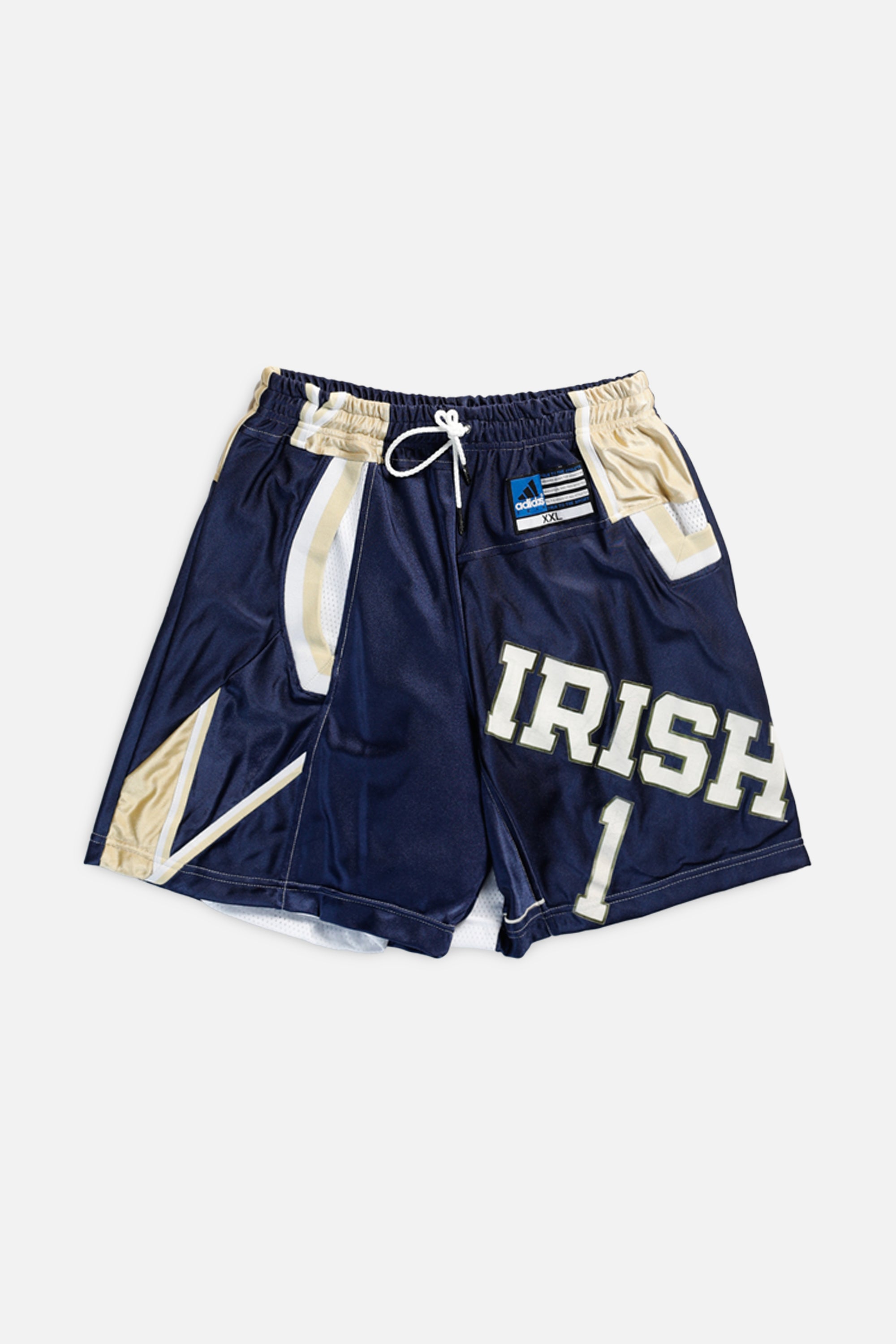 Unisex Rework Notre Dame Fighting Irish Jersey Shorts - S-BOTTOMS-NCAA-Women's S - Men's XS-Frankie Collective Rare Vintage Streetwear Reworks