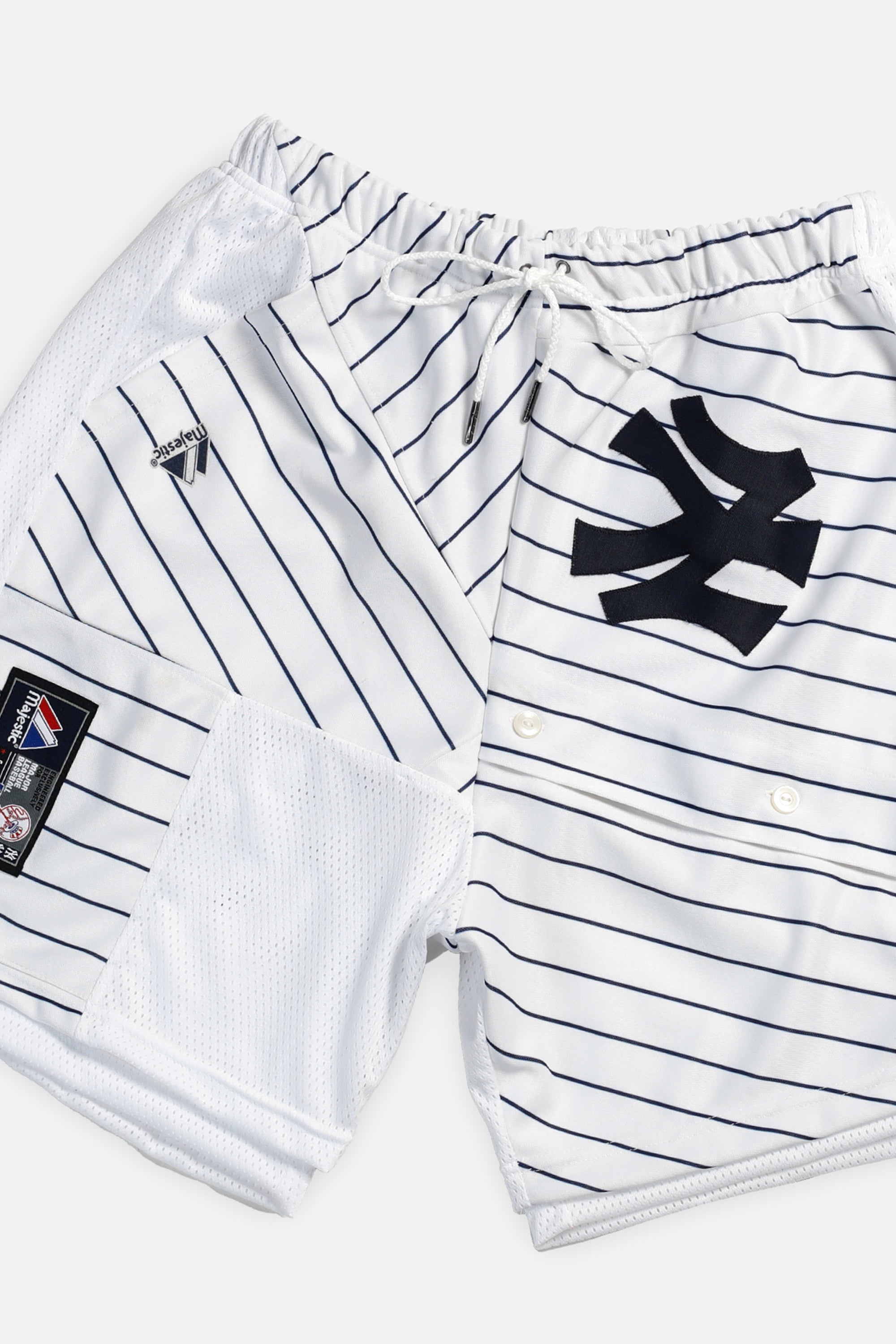 Unisex Rework NY Yankees Jersey Shorts - Women's M - Men's S-SHORTS-MLB-Frankie Collective