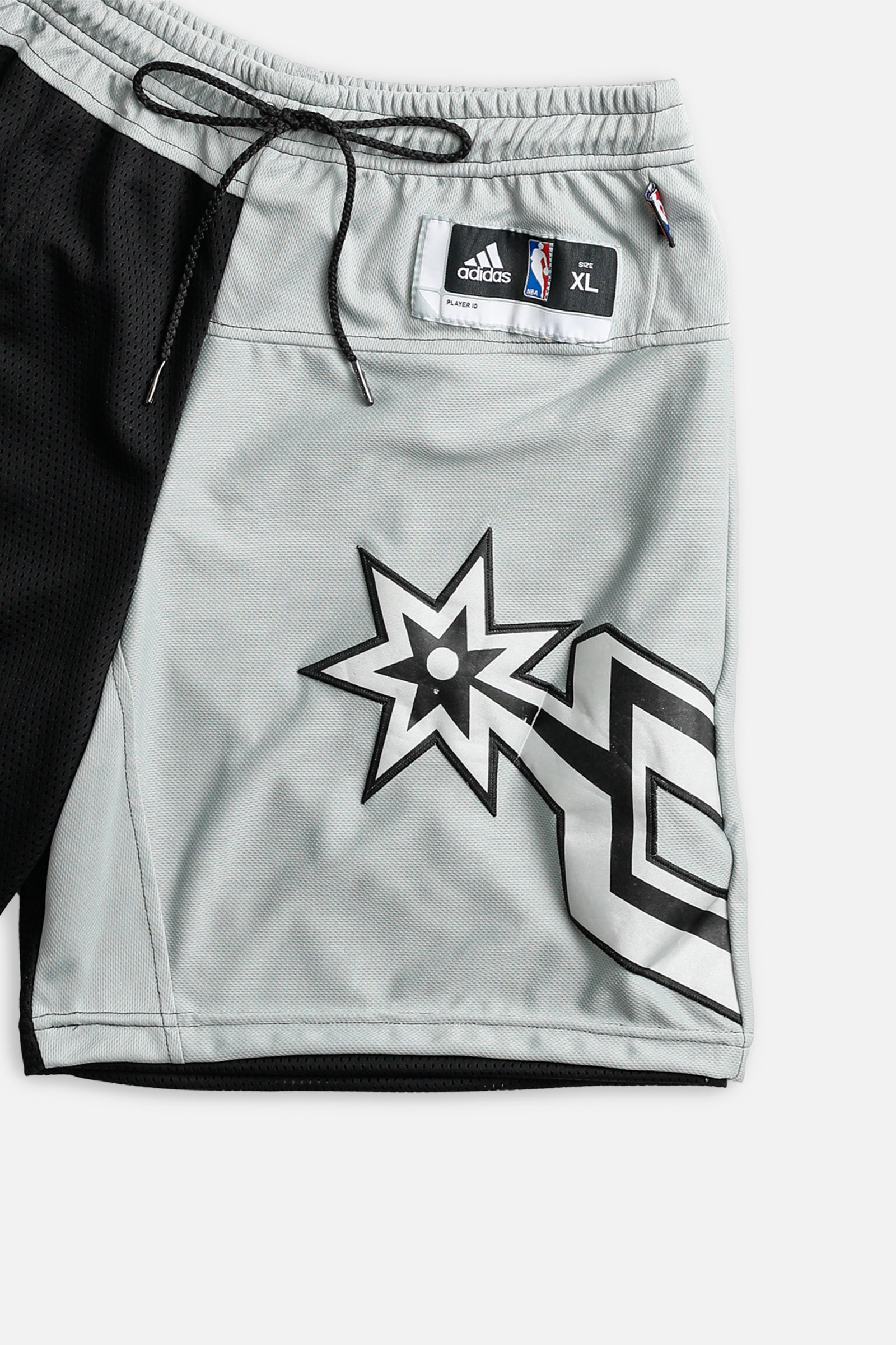 Unisex Rework San Antonio Spurs NBA Jersey Shorts - L-BOTTOMS-NBA-Women's L - Men's M-Frankie Collective Rare Vintage Streetwear Reworks