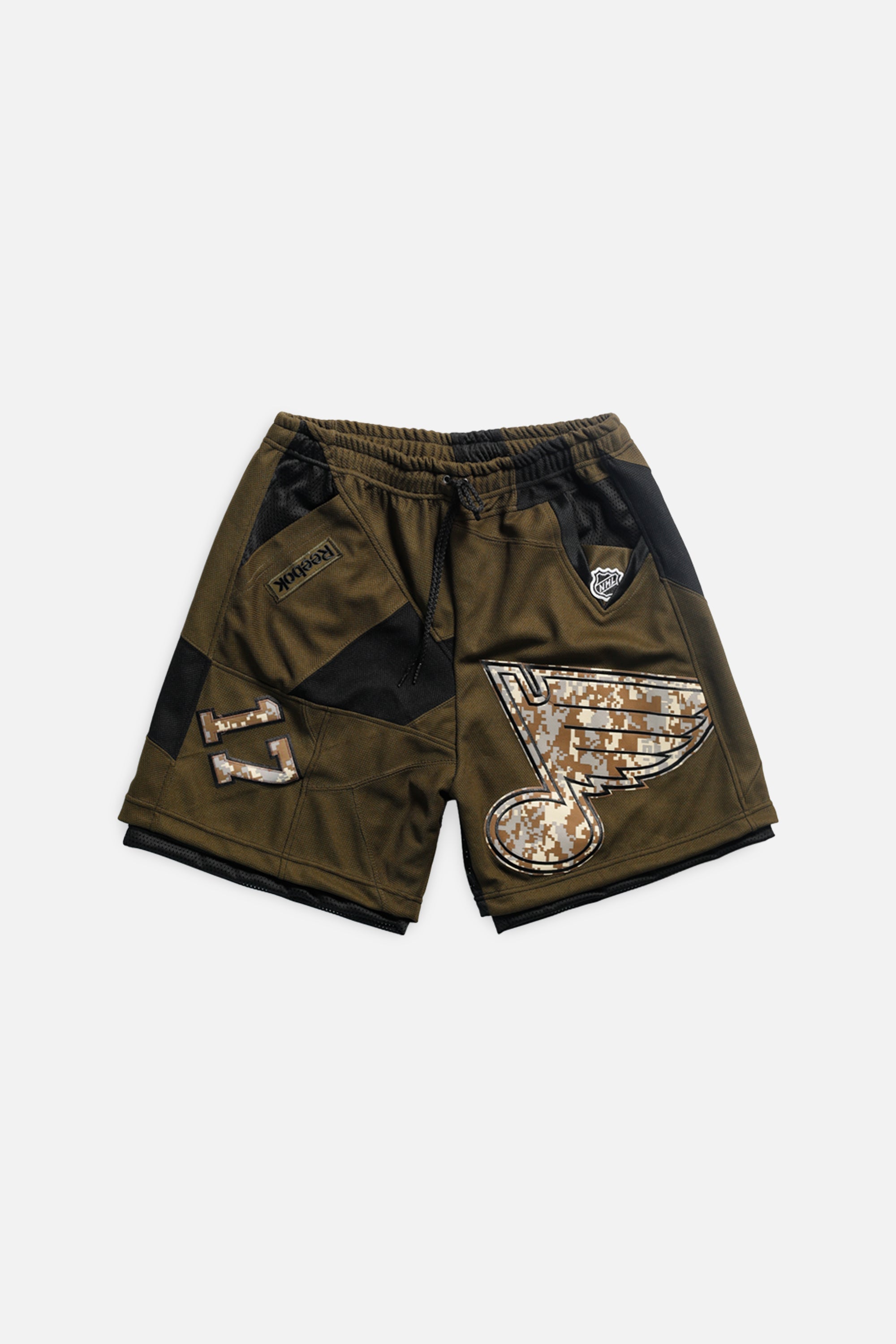Unisex Rework St. Louis Blues NHL Jersey Shorts - L-BOTTOMS-NHL-Women's L - Men's M-Frankie Collective Rare Vintage Streetwear Reworks