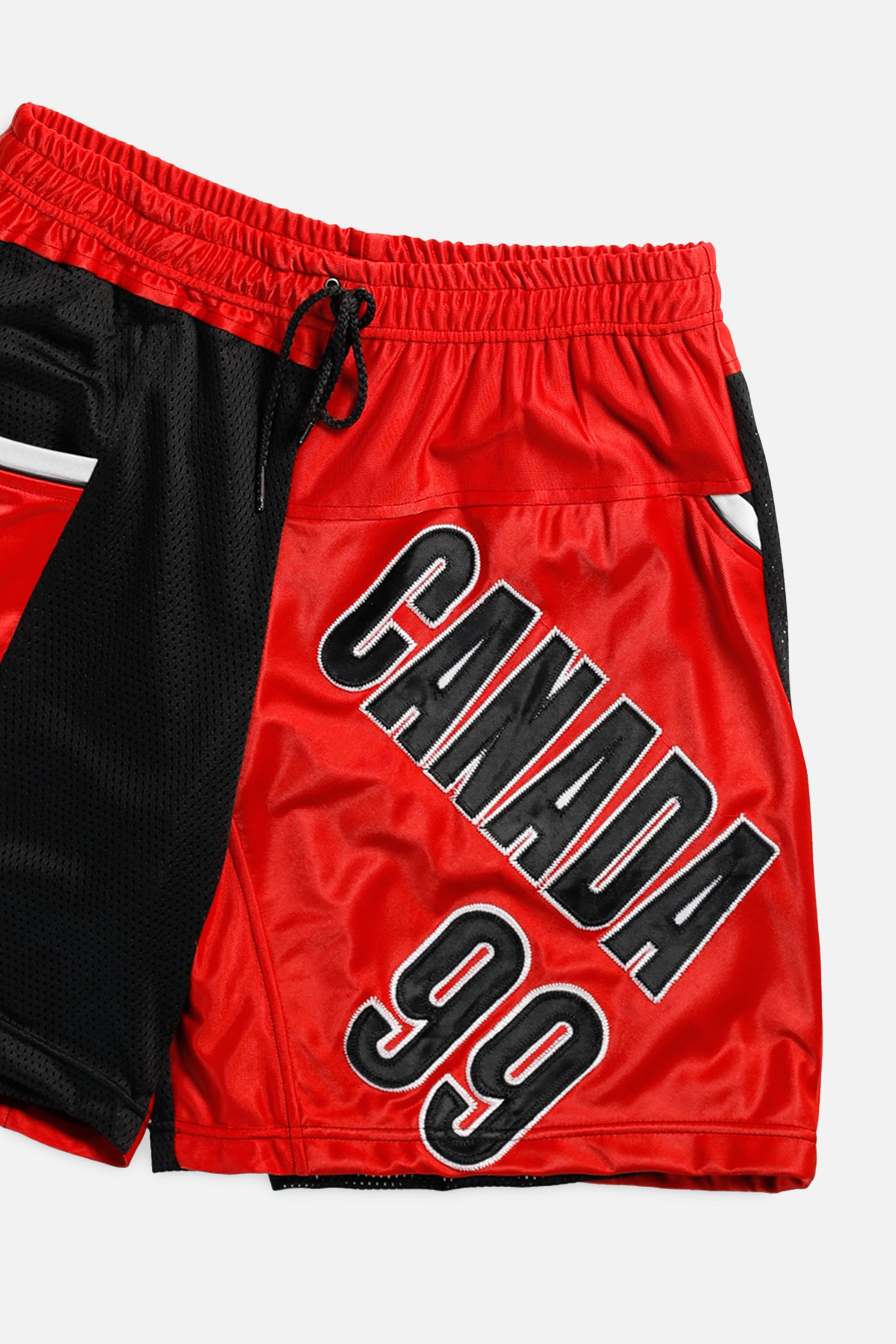Unisex Rework Team Canada Jersey Shorts - L-BOTTOMS-NHL-Women's L - Men's M-Frankie Collective Rare Vintage Streetwear Reworks