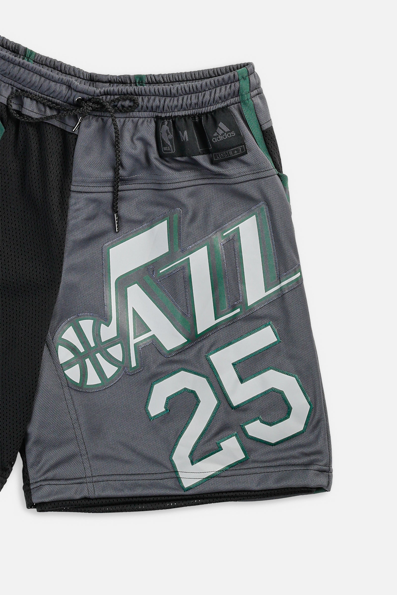 Unisex Rework Utah Jazz NBA Jersey Shorts - M-BOTTOMS-NBA-Women's M - Men's S-Frankie Collective Rare Vintage Streetwear Reworks