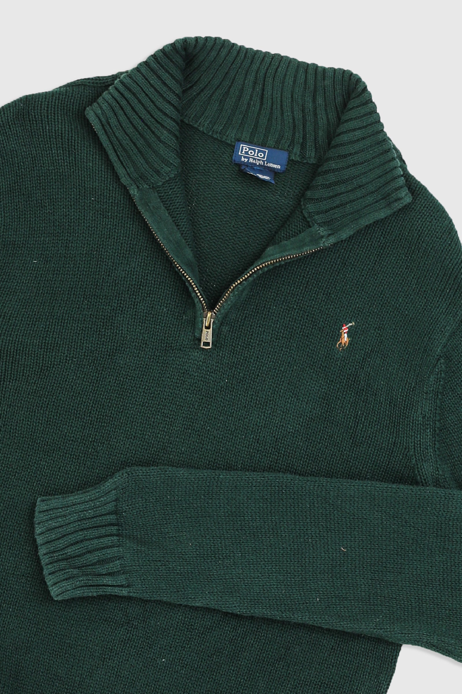 Vintage 1/4 Zip Knit Sweater-SWEATERS-vendor-unknown-Frankie Collective Rare Vintage Streetwear Reworks