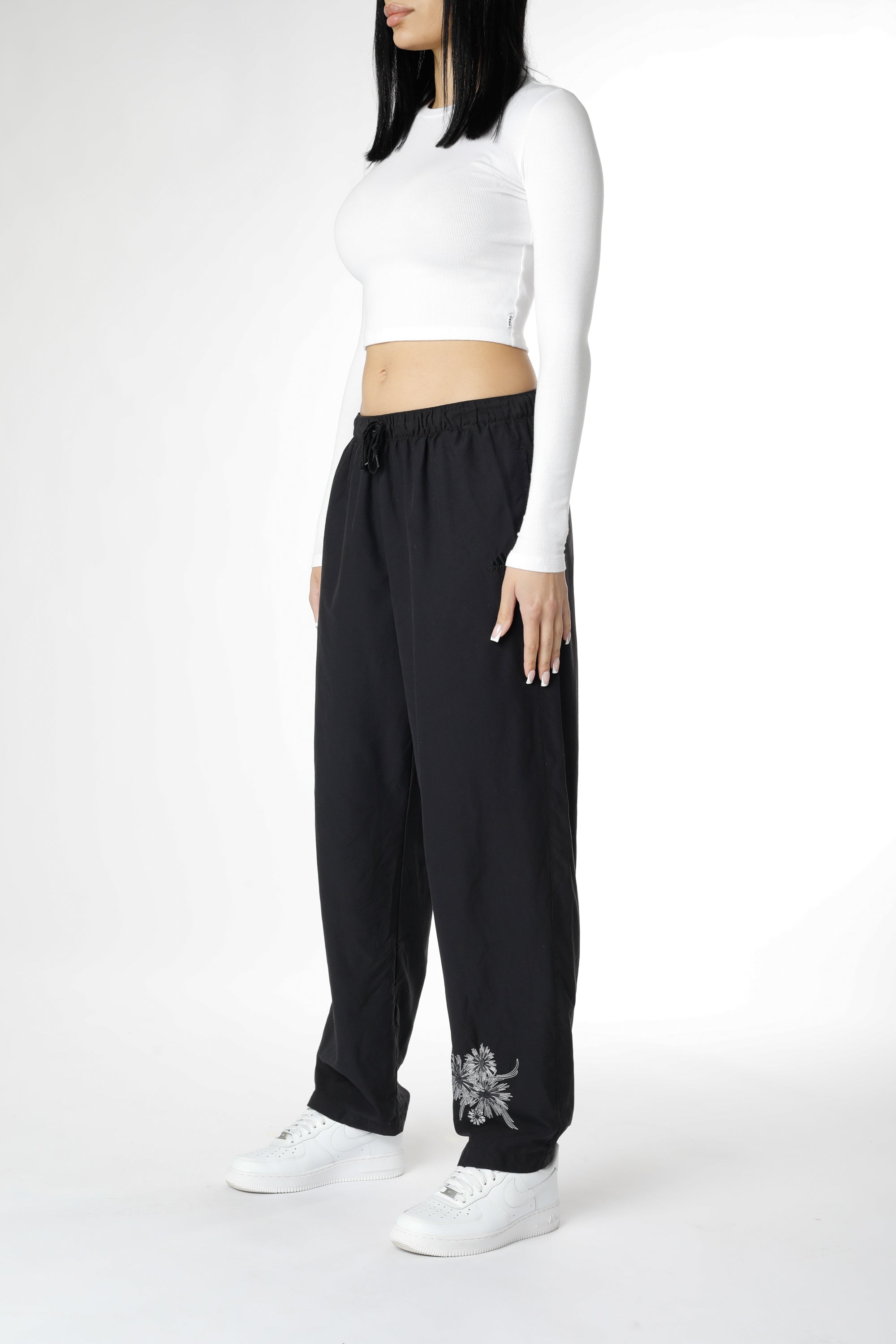 Vintage Adidas Windbreaker Pants - Women's L-BOTTOMS-Adidas-L-Frankie Collective Rare Vintage Streetwear Reworks