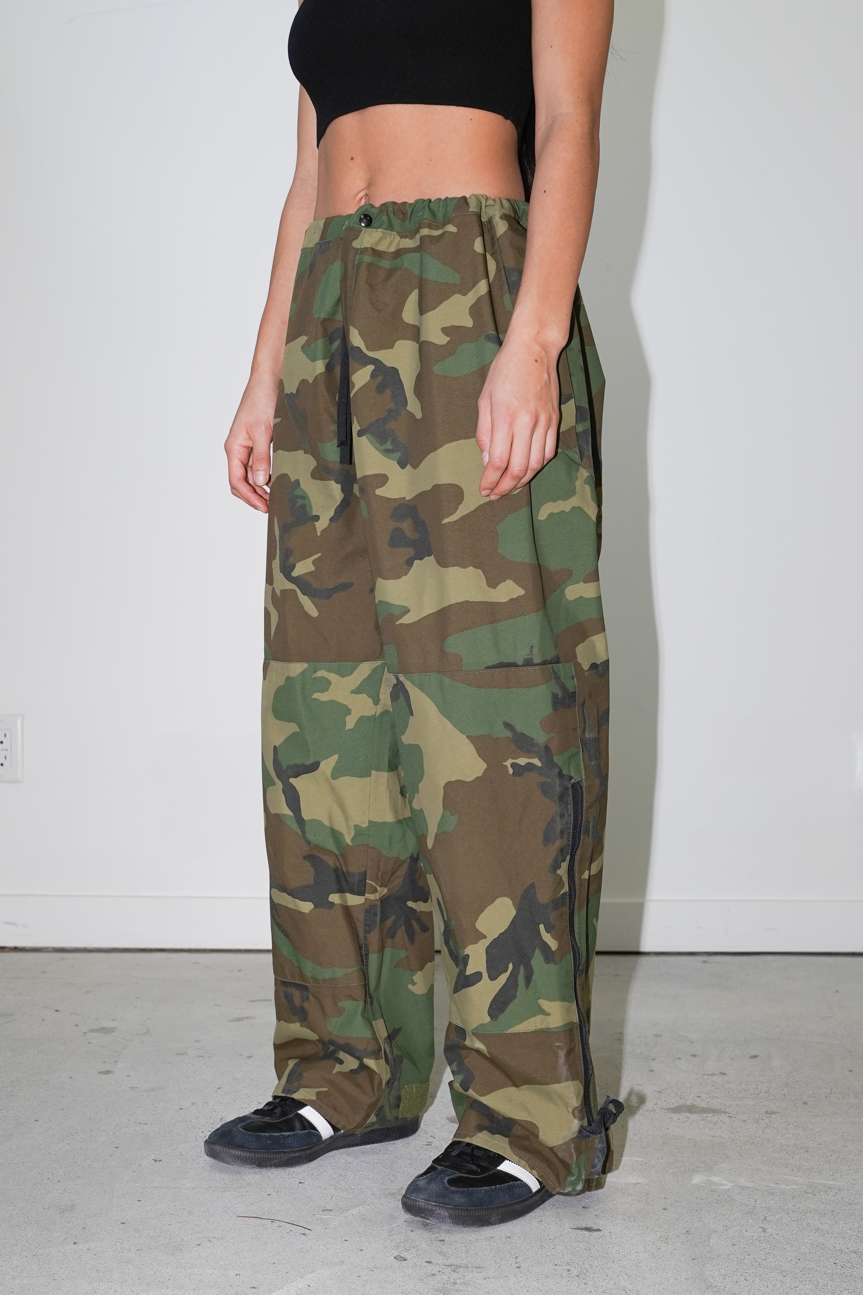 Vintage Camo Outerwear Pants - M-BOTTOMS-vendor-unknown-Frankie Collective Rare Vintage Streetwear Reworks