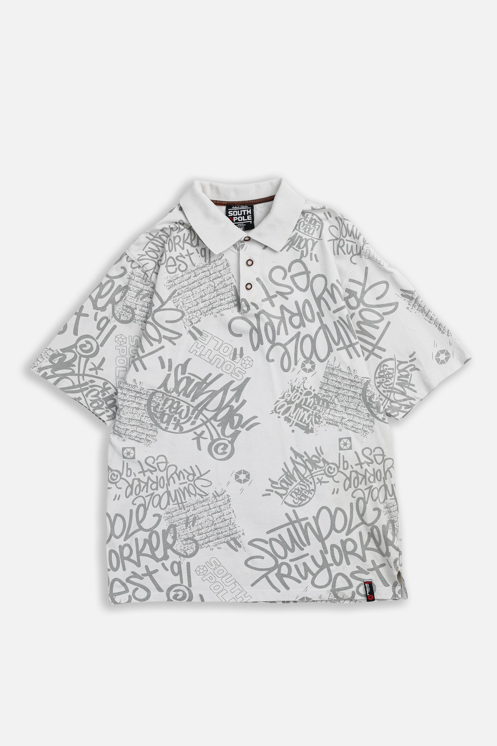 Vintage South Pole Collared Tee - M-TOPS-Southpole-M-Frankie Collective Rare Vintage Streetwear Reworks
