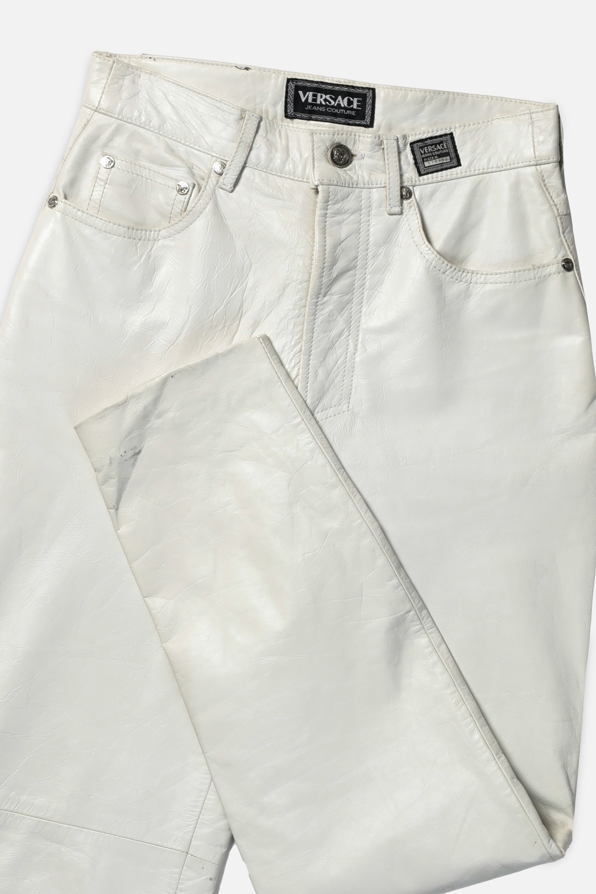 Vintage Versace Leather Pants - S-PANTS-Versace-Frankie Collective