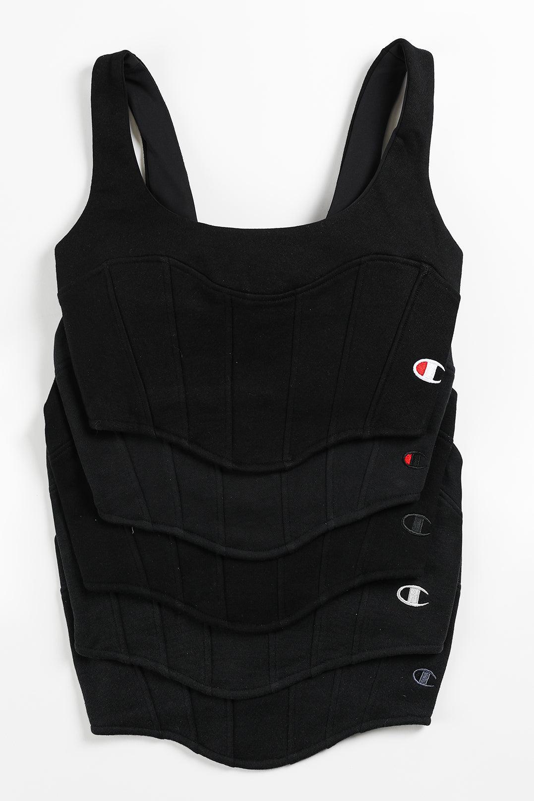 Rework Champion Sweatshirt Bustier - XS, S, M, L, XL-TOPS-Champion-XS-Frankie Collective Rare Vintage Streetwear Reworks