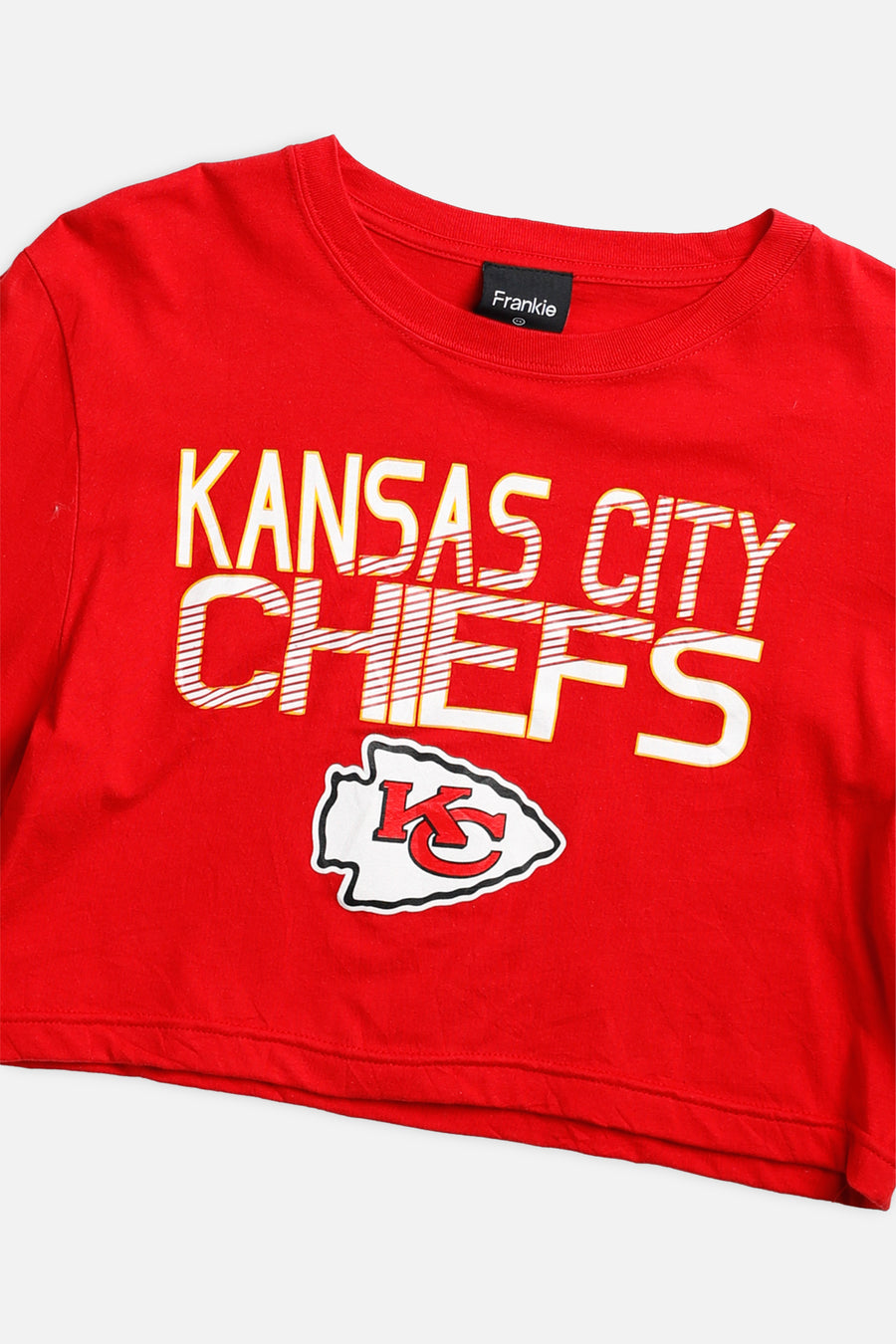 Rework Kansas City Chiefs NFL Crop Long Sleeve Tee - XS