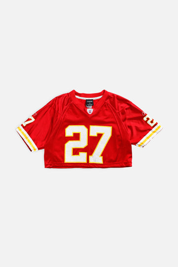 Rework Crop Kansas City Chiefs NFL Jersey - XS