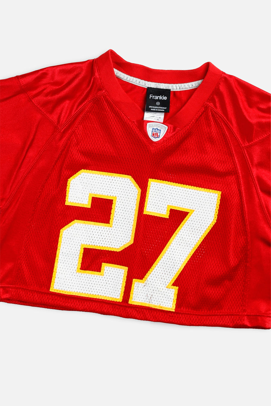 Rework Crop Kansas City Chiefs NFL Jersey - XS