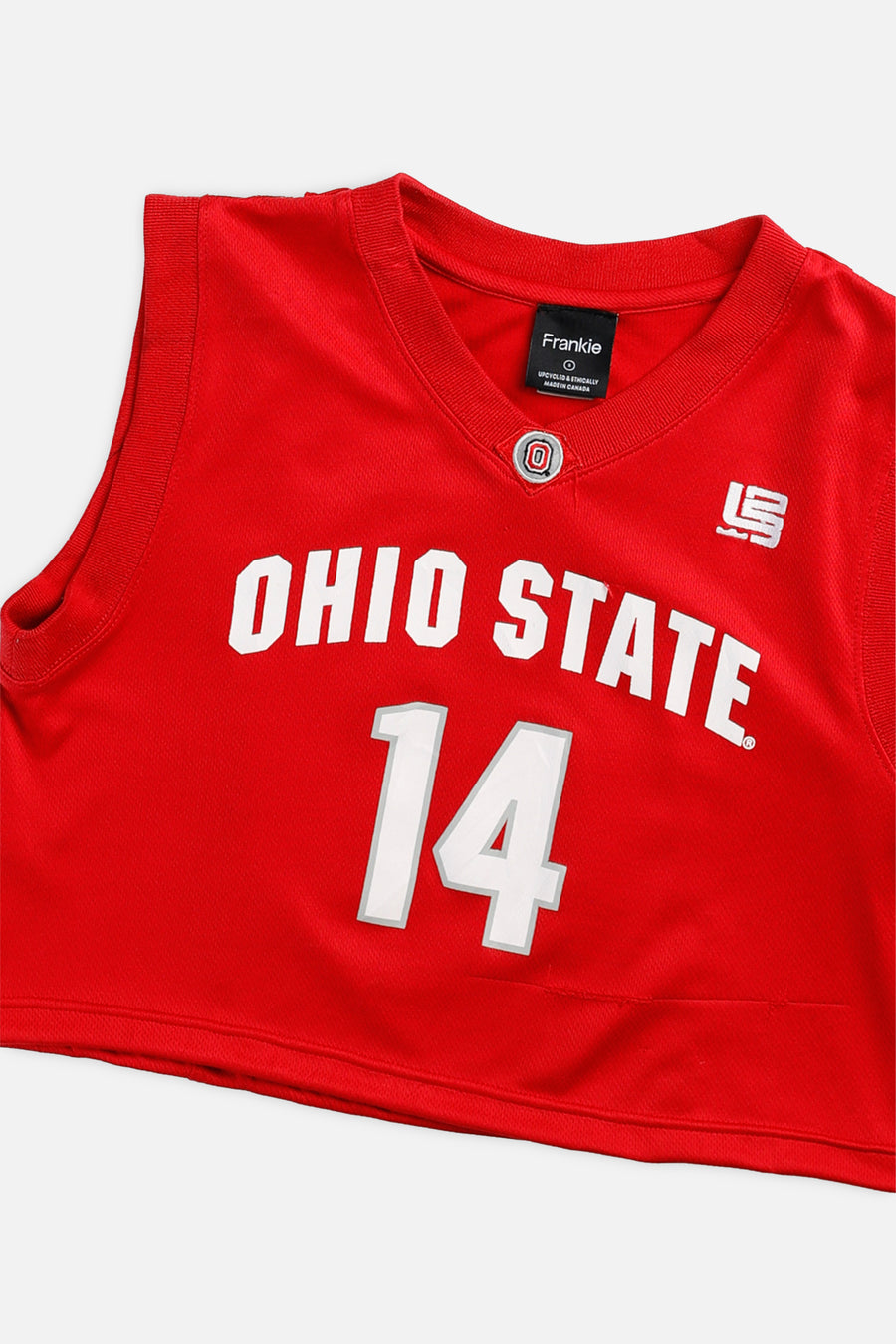 Rework Crop Ohio State Buckeyes NCAA Jersey - S