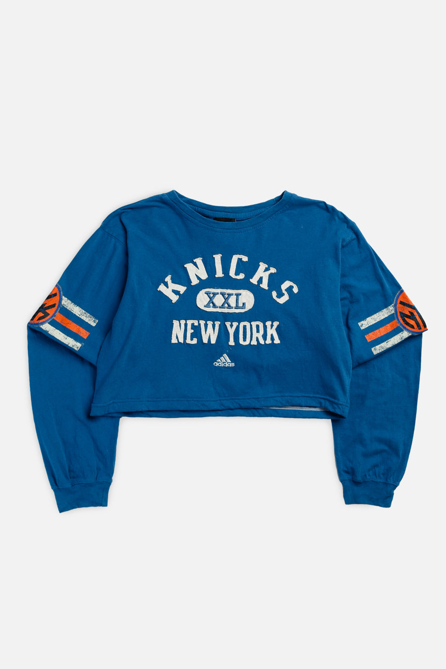 Rework NY Knicks NBA Crop Long Sleeve Tee - S