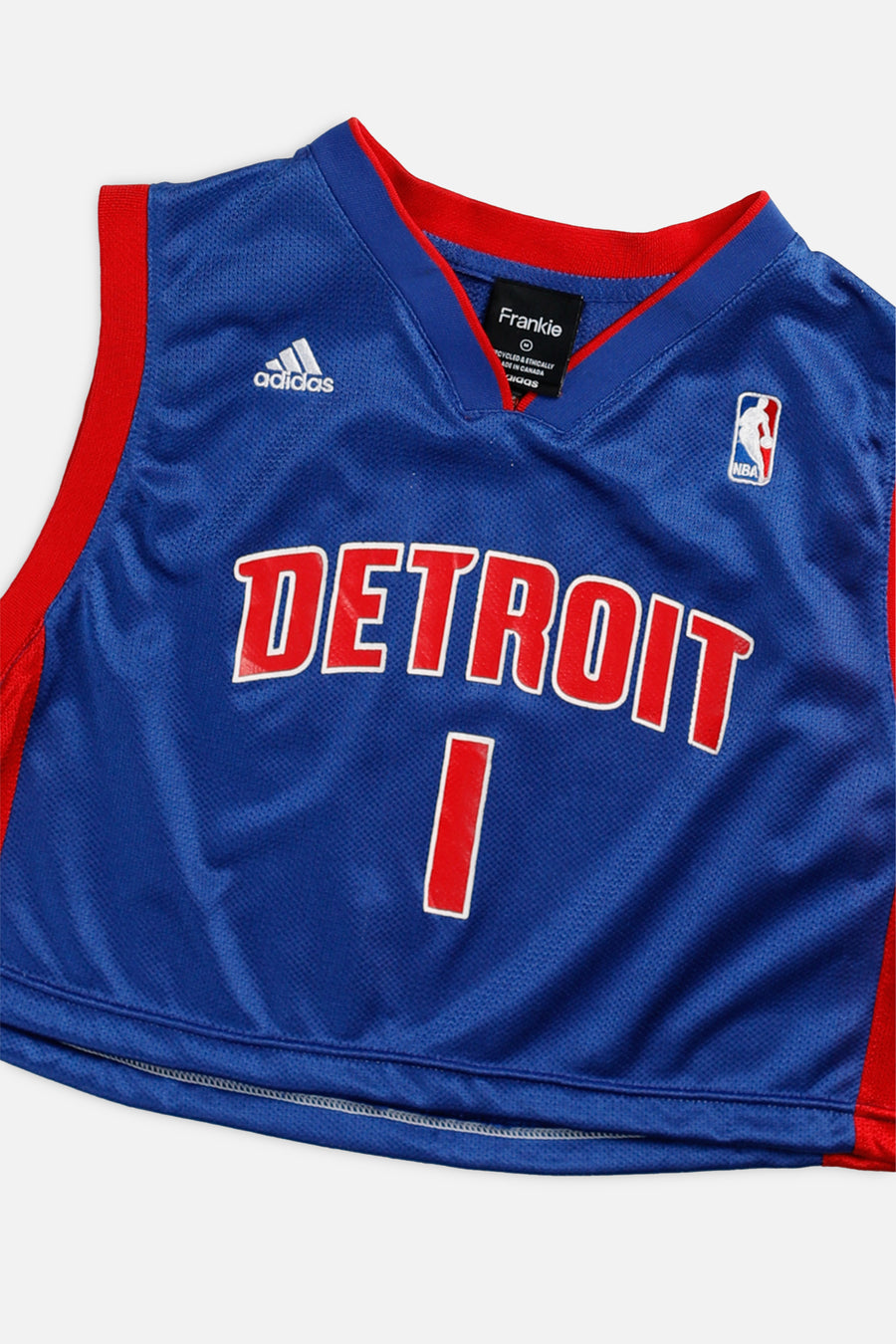 Rework Detroit Pistons NBA Crop Jersey - M