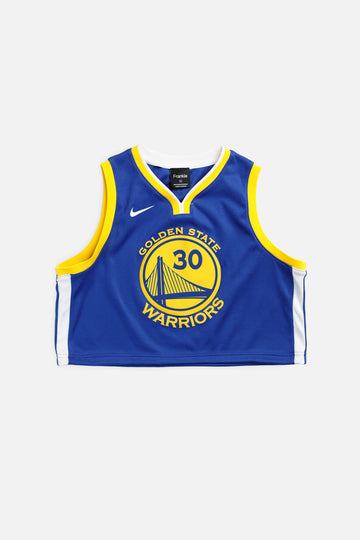 Rework Golden State Warriors NBA Crop Jersey - M