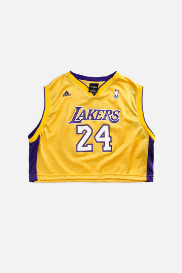 Rework LA Lakers NBA Crop Jersey - L