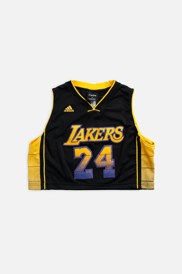 Rework LA Lakers NBA Crop Jersey - S