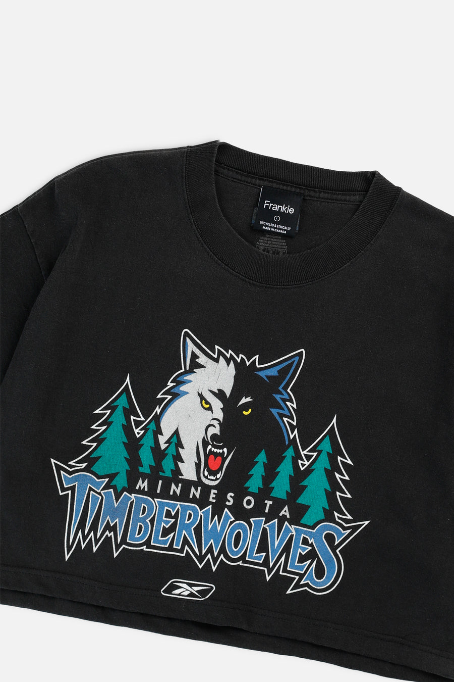 Rework Minnesota Timberwolves NBA Crop Tee - L