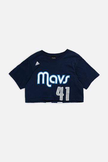 Rework Dallas Mavericks NBA Crop Tee - S