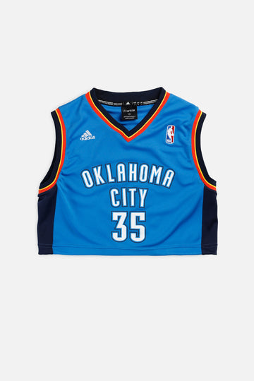 Rework Oklahoma City Thunder NBA Crop Jersey - XS