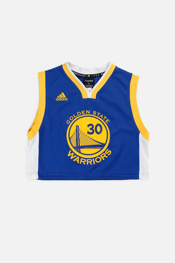 Rework Golden State Warriors NBA Crop Jersey - XS