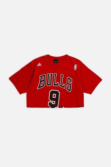 Rework Chicago Bulls NBA Crop Tee - S