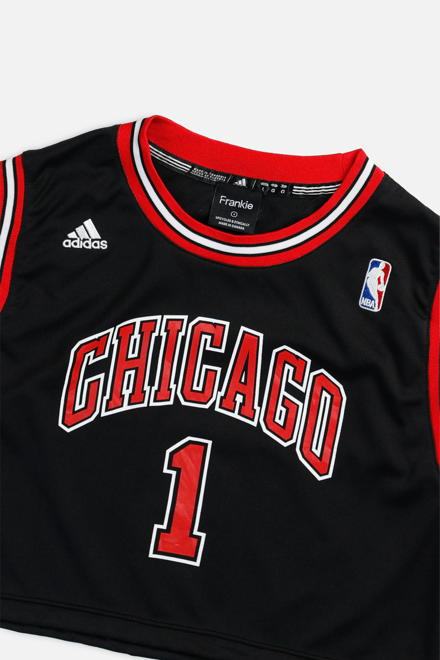 Rework Chicago Bulls NBA Crop Jersey - S