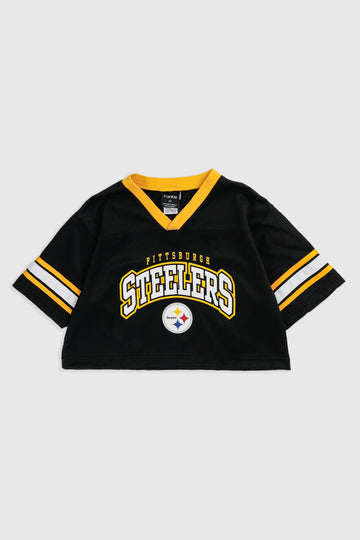 Rework Crop Pittsburgh Steelers NFL Jersey - M