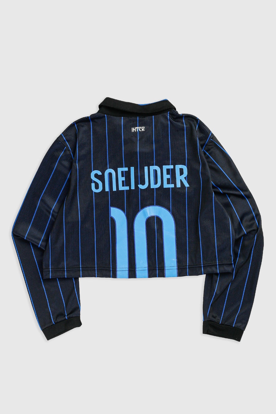 Rework Crop Inter Milan Soccer Long Sleeve Jersey - M