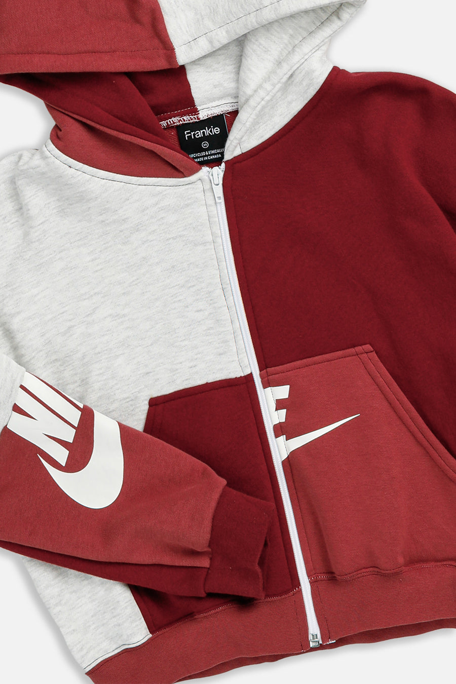 Rework Nike Crop Zip Hoodie - XS