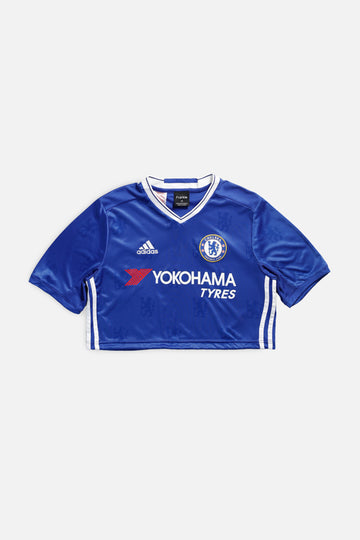 Rework Crop Chelsea Soccer Jersey - M