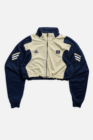 Rework Adidas Notre Dame Crop Track Jacket - L