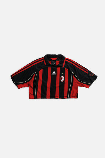 Rework Crop Milan Soccer Jersey - XS