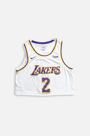 Rework LA Lakers NBA Crop Jersey - L