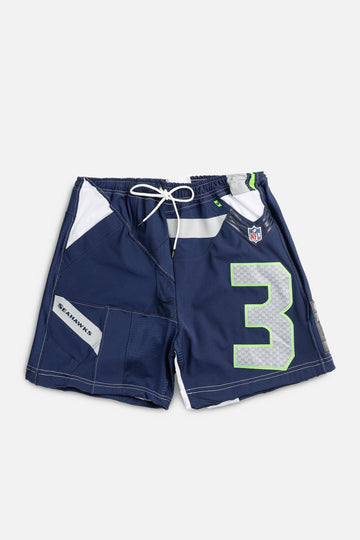 Unisex Rework Seattle Seahawks NFL Jersey Shorts - XXL