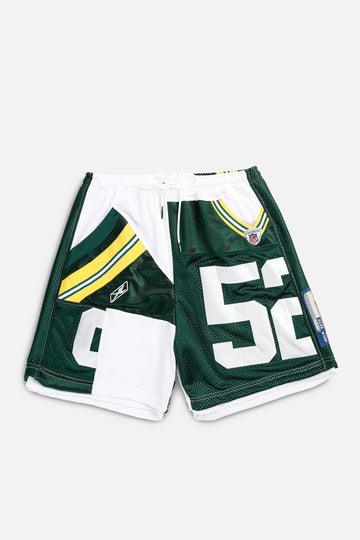 Unisex Rework Greenbay Packers NFL Jersey Shorts - XL