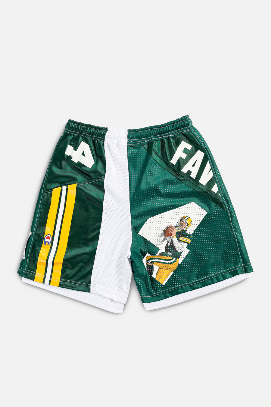 Unisex Rework Green Bay Packers NFL Jersey Shorts - L