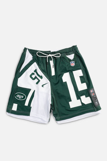 Unisex Rework NY Jets NFL Jersey Shorts - L