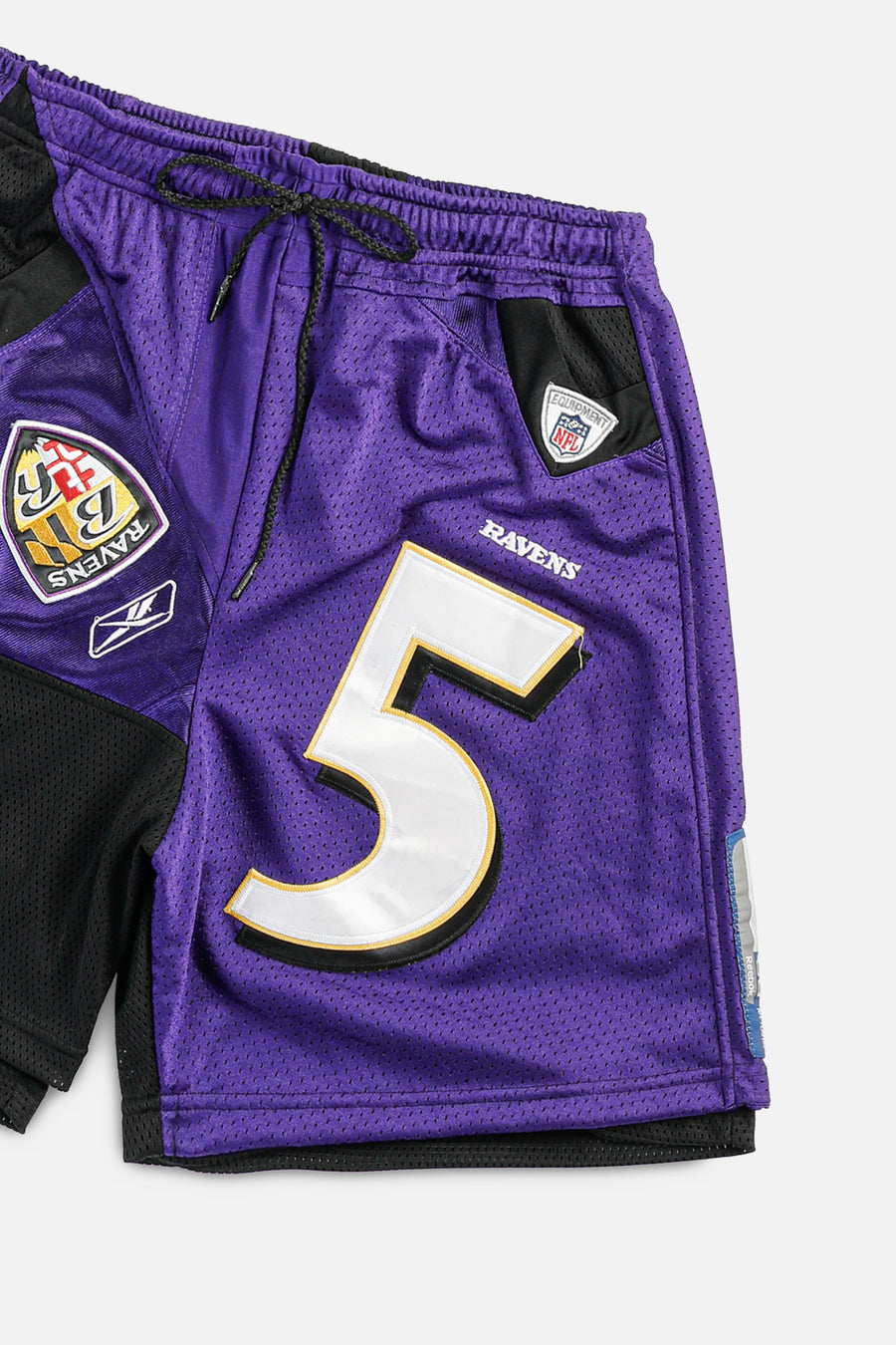 Unisex Rework Baltimore Ravens NFL Jersey Shorts - L